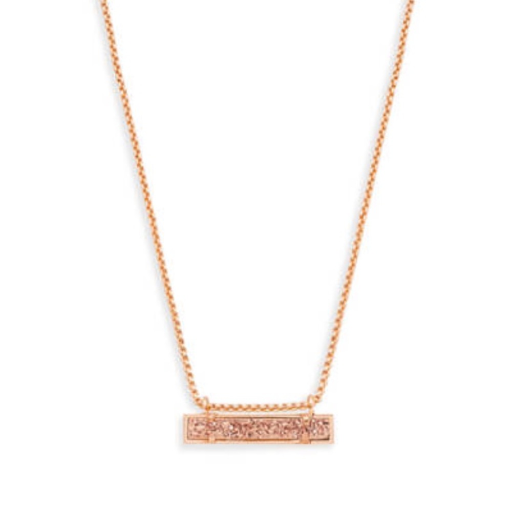Kendra Scott rose gold bar necklace